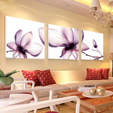 客厅装饰画现代简约沙发背景无框画餐厅墙壁挂画卧室三联花卉组合