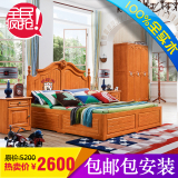 实木儿童床男孩女孩单人床卧室多功能组合床1.2/1.5米高箱储物床
