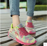 2016夏季新款网面气垫鞋韩版运动休闲鞋女平底跑步鞋镂空透气单鞋