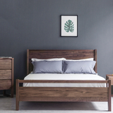 北欧宜家日式北美黑胡桃木全实木床橡木床双人床卧室婚床纯实木床