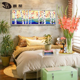 卧室床头简约装饰画现代客厅沙发背景墙挂画餐厅带框手绘立体油画