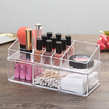 透明化妆盒 韩国炫彩口红指甲油饰品置物架梳妆台桌面组合收纳盒