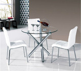 办公家具时尚钢化玻璃圆桌会议桌茶水桌小型圆桌洽谈接待桌会议桌