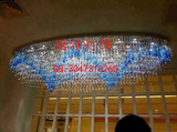 工厂生产水晶灯 特制玻璃造型 椭圆形 工程 非标 定制灯具 展厅灯
