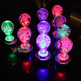 新款LED充电酒吧台灯 创意圆柱型发光水晶气泡装饰烛台小夜灯