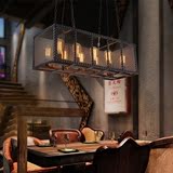 艺灯loft复古铁艺吊灯美式个性酒吧咖啡厅创意铁网吊灯设计师灯具