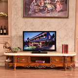 欧式电视柜 大理石全实木雕花电视柜地柜 客厅白色茶几电视柜组合