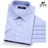 雅戈尔短袖衬衫男士正装商务休闲免烫薄款短袖半袖衬衣DP14671