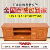 中式电视柜客厅小户型实木电视柜卧室带抽储物地柜橡木电视柜