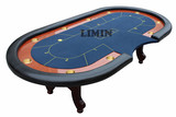 新款德州扑克桌子 定制H型桌脚百家乐桌子 21点桌 轮盘桌 骰子1桌