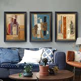 毕加索欧美式装饰画客厅现代抽象三联挂画沙发背景墙壁画名画墙画