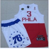 灯球衣76人队3号艾弗森球衣套装 纪念版球衣 篮球服背心球衣球裤