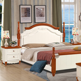 特价包邮 地中海全实木床 双人豪华大床 橡木床 美式欧式家具婚床