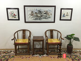 中式明清仿古典圈椅餐椅太师椅皇宫沙发椅子官帽椅办公椅茶桌椅子