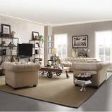 特价欧式美式复古客厅布艺现代简约宜家单人双人三人拉扣组合沙发