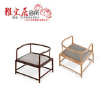 禅意实木茶椅水曲柳餐椅休闲椅子洽谈椅现代新中式茶楼样板房家具