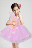 六一儿童节演出服装女大花表演服饰舞台舞蹈公主裙蓬蓬纱裙大花朵