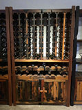 老船木酒柜 仿古实木红酒柜 隔断展示葡萄酒架 中式实木家具