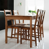 实木餐桌椅组合松木餐桌饭桌餐桌餐椅套装约克马克现代简约风格
