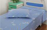 医院医用床上用品床单被罩被套枕套三件套病房蓝白条灰白条三件套