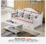 新款宜家实木沙发床 多功能两用沙发床 欧式韩式储物实木沙发床