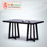 新中式餐桌 全实木现代简约组合定制酒店别墅餐厅办公家具餐桌椅