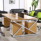 职员桌办公桌定制新款办公家具员工桌2人4人6人工作位多人电脑桌