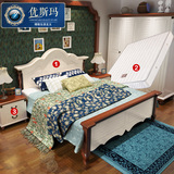 优斯玛地中海儿童床 实木床双人床1.5 1.8米 卧室家具组合