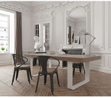 美式乡村loft实木铁艺餐桌椅组合北欧复古宜家简易办公桌 会议桌