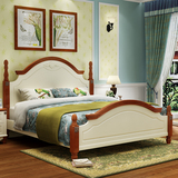 地中海床  美式床双人床白色 欧式实木床 1.8米1.2高箱储物1.5