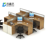 南京办公家具职员办公桌椅4 6人位组合屏风隔断办公桌员工电脑桌