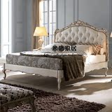美式布艺双人床小户型公主实木欧式现代卧室雕花婚床1.5 1.8米