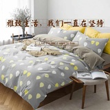 韩式宜家纯棉四件套 简约全棉床上单被套三4件1.5m1.8m米床笠双人
