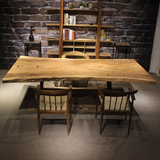 南美花梨胡桃木实木大板桌原木自然形琥珀木大板老板办公桌茶餐桌