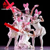 儿童小白兔动物演出服装幼元旦春节舞蹈表演服装小兔子卡通造型服