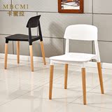 特价欧式新白色餐椅塑料椅子宜家北欧办公椅美式简约休闲才子椅