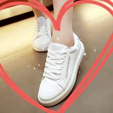 女鞋秋季新款的单鞋小白鞋帆布鞋板鞋韩版学生休闲鞋百搭厚底圆头