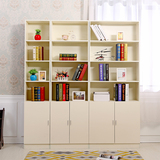 简约现代书柜带门简易书架置物架柜子自由组合儿童储物柜实木书橱