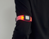 厂家直销LED夜跑步灯发光手环反光臂带安全警示信号灯