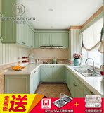 汉斯伯格杭州厨房装修实木整体橱柜美式橱柜定做欧式橱柜定做整体