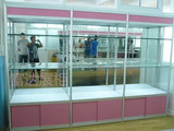 广州展柜型材精品玻璃茶叶高柜烟酒展示柜产品货架货柜化妆品柜灯