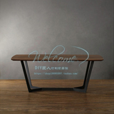 铁艺餐桌欧式实木餐桌椅大长组合创意定制办公桌写字台多功能餐桌