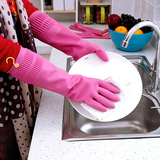 韩国进口厨房清洁家务手套保暖加厚防水家用橡胶洗碗洗衣服手套
