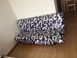 简易皮艺沙发床可折叠床单人双人1.5米1.8米2米实木客厅两用沙发