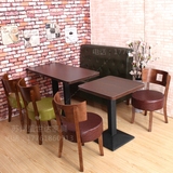 休闲西餐咖啡厅甜品奶茶店桌椅时尚冷饮店卡座茶餐厅沙发桌椅组合