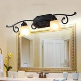 欧式美式镜前灯创意田园时尚简约复古卫生间镜子镜柜灯专用壁灯具