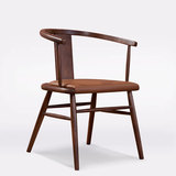 新古典实木餐椅简约现代北欧中式明椅高档卧室书房休闲太师圈椅子