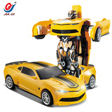 佳奇遥控车可充电一键变形兰博基尼金刚4大黄蜂变形机器人玩具车