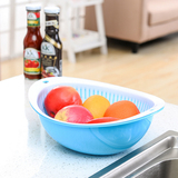 创意双层洗水果盆水果盘欧式沥水篮塑料洗菜沥水篮盆