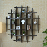 特价包邮博古架实木茶壶展示架创意格子架隔板饰品壁挂墙上置物架